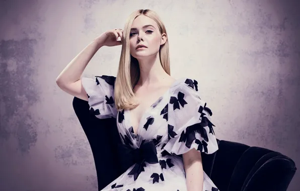 Look, girl, dress, Elle Fanning