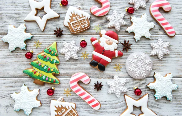Picture winter, holiday, new year, cookies, Christmas, figures, decor, Olena Rudo
