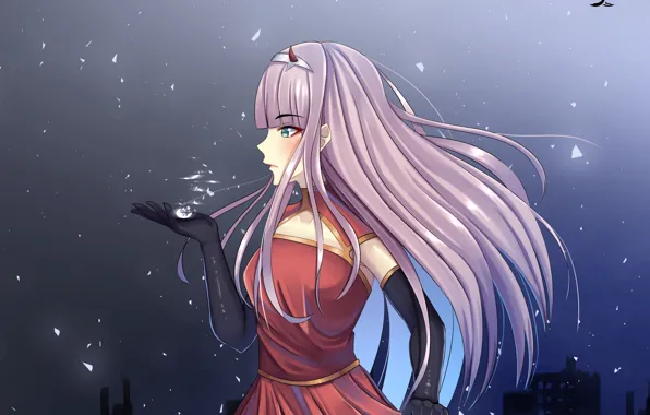 Girl, night, 002, Darling In The Frankxx, Cute in France