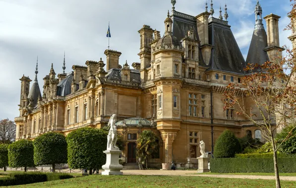 Photo, The city, House, UK, Mansion, Waddesdon Manor, Sculpture