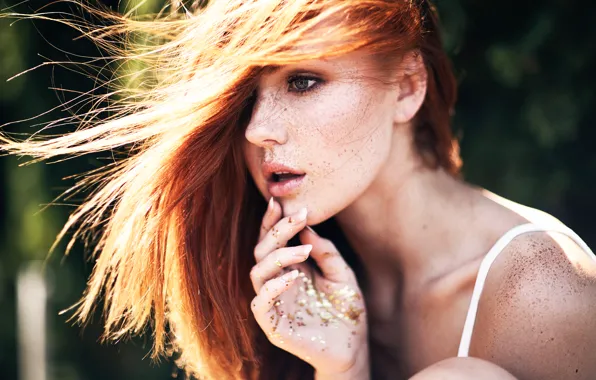 Picture freckles, redhead, Kyra