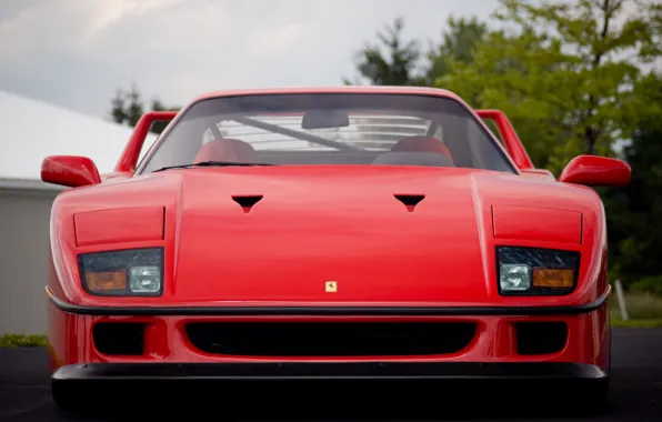 Red, Auto, Machine, Ferrari, Ferrari, F40, Supercar, Supercar