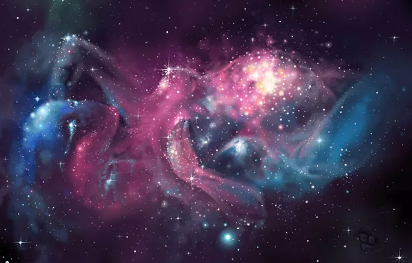Picture stars, Space, nebula, the birth of the universe