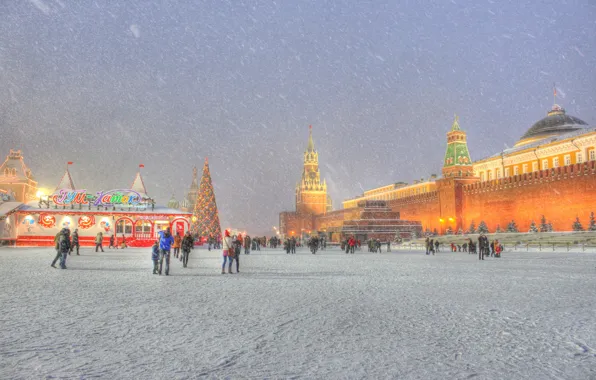 Picture new year, Moscow, new year, red square