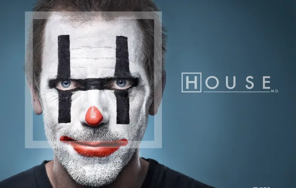 Picture clown, House, Dr. house, Hugh Laurie