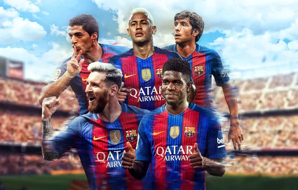 Wallpaper, sport, stadium, football, Camp Nou, FC Barcelona, players