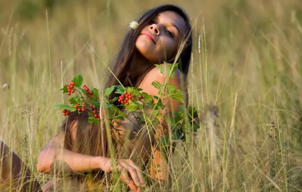 Erotic, girl, nature