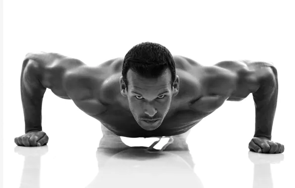 Men, fitness, pushups