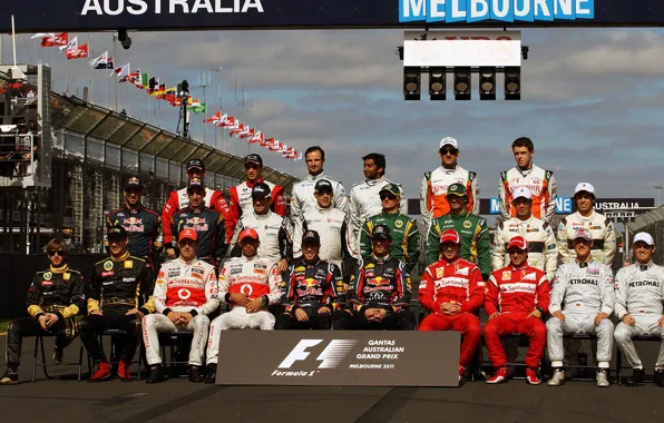 Picture formula 1, Formula 1, 2011, racers, the pilots of F1