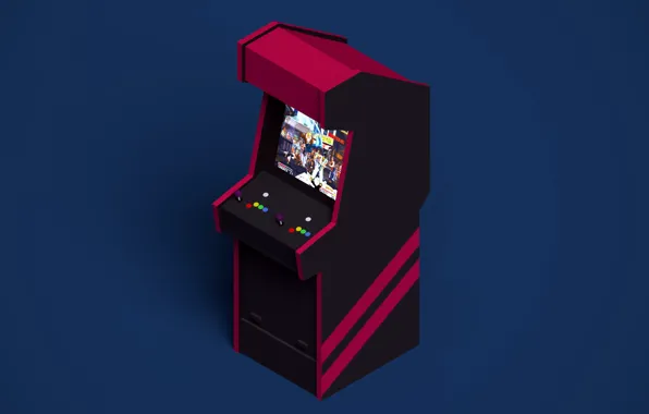 Button, fight, joystick, fighting game, screen, slot machine