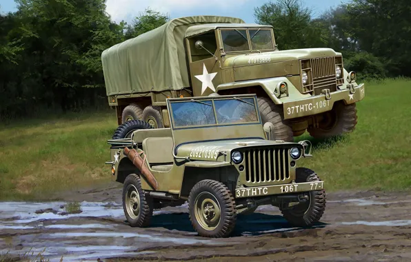 Jeep, truck, Off Road Vehicle, M34 Tactical Truck