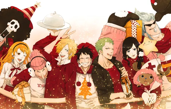 Anime, art, friends, One Piece, personage