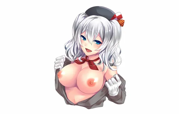 Girl, sexy, erect nipples, long hair, nipples, boobs, anime, beautiful