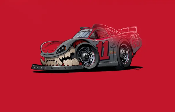 Auto, Minimalism, Machine, Teeth, Background, Car, Art, NASCAR