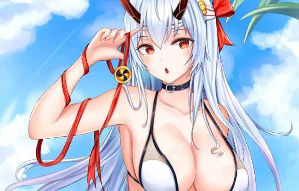 Wallpaper girl, sexy, cleavage, long hair, boobs, anime, beautiful, pretty