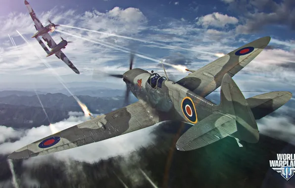 Picture the sky, clouds, the plane, aviation, air, MMO, Wargaming.net, World of Warplanes