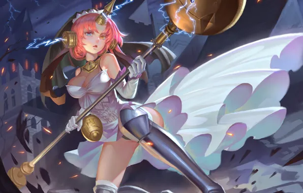 Picture girl, anime, art, Frankenstein, Fate/Grand Order, Fate/Apocrypha