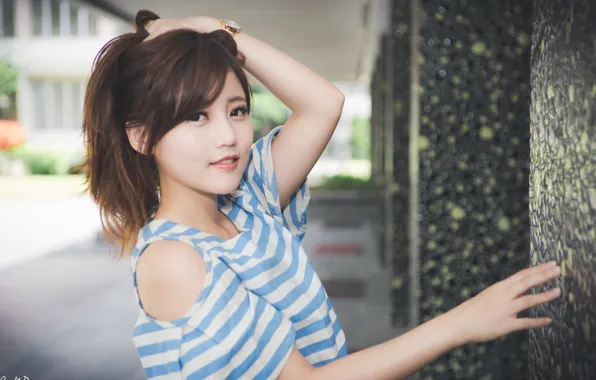 Look, pose, model, portrait, makeup, Mike, hairstyle, brown hair