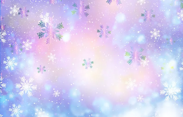 Light, snow, snowflakes, glare, background, texture, Christmas, New year