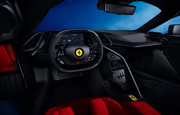 Picture Supercar, Interior, Steering Wheel, 2025, Dashboard, Open Door, Italy Car, V6 Engine