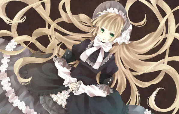 Picture bow, long hair, green eyes, ruffles, gosick, Victorica de Blois, Kapor