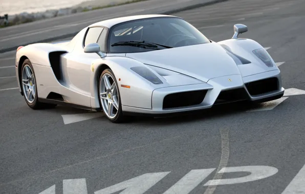 Picture Ferrari, silver, supercar, Enzo