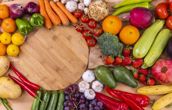 Berries, strawberry, fruit, vegetables, a lot, cuts, a lot