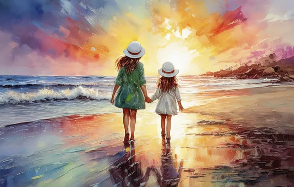 Girls, girl, AI art, neural network