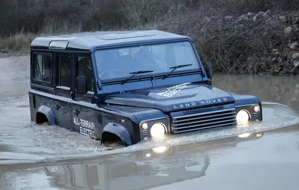 Water, prototype, Land Rover, Defender, 2013, All-terrain Electric Research Vehicle