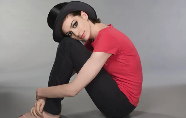 Picture hat, actress, Anne Hathaway, Anne Hathaway