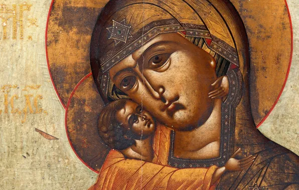 Religious painting, XIXв, Theodore, The Icon Of The Mother Of God