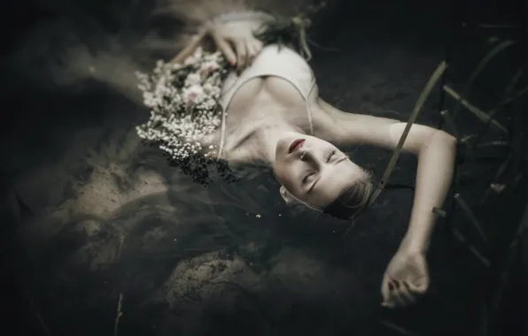 Picture water, girl, Iza Depta