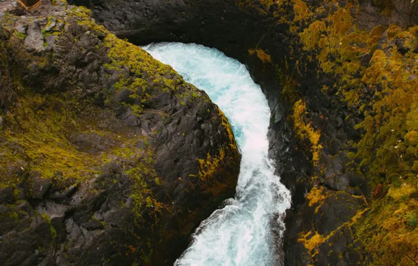 Picture nature, stream, rocks, moss