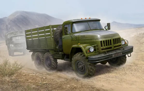 Picture art, truck, ZIL-131