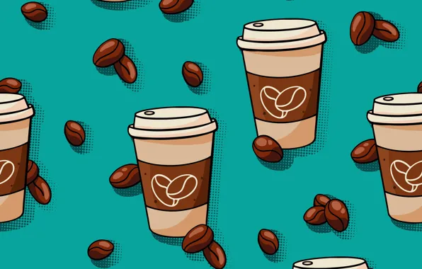 Background, coffee, texture, coffee beans