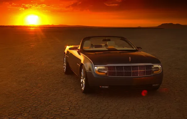 Lincoln, Concept, sunset, desert, Lincoln, Mark X