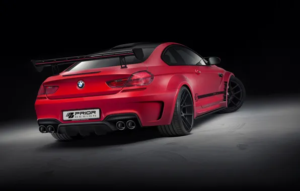 BMW, red, tuning, coupe, prior design, f13