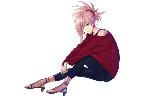 Saber, Fate/Grand Order, Redapple999, Miyamoto Musashi, Shoulder-less Shirt