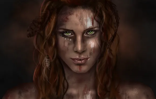 Picture look, girl, art