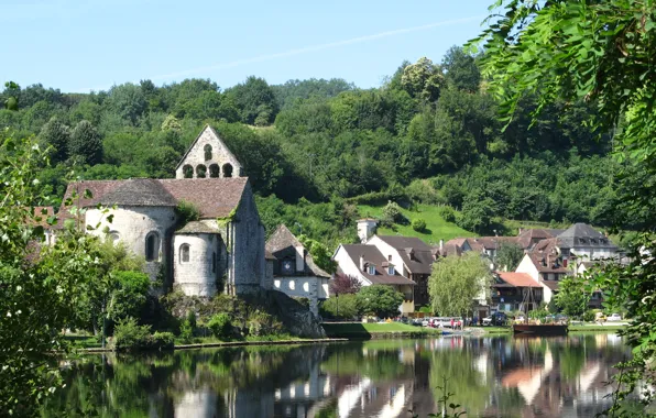 Picture the city, river, France, France, Kapel Penitents, Limousin, Beaulieu-sur-Dordogne