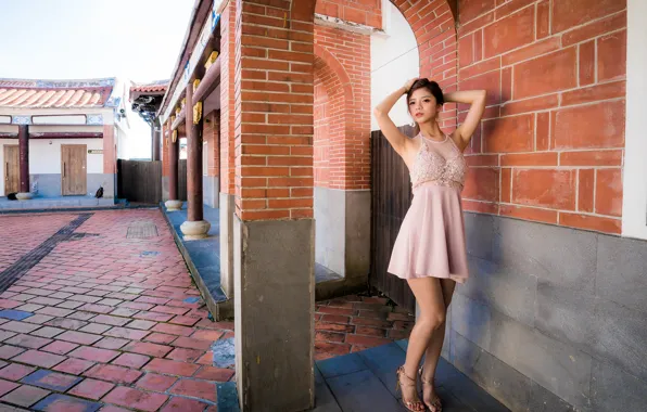 Picture figure, face, sweetheart, hair, girl, dress