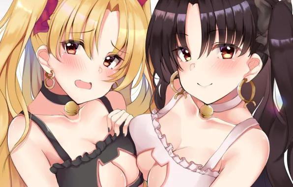 Girl, sexy, lingerie, bra, cleavage, long hair, boobs, anime