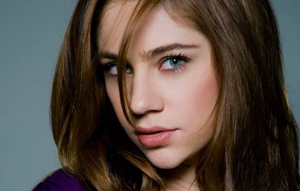 Picture love, sexy, green eyes, brown hair, woman, pink, beautiful, pretty