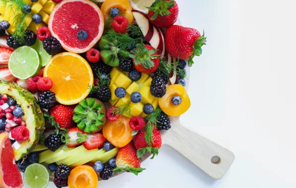 Picture berries, orange, colorful, kiwi, strawberry, citrus, fruit