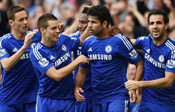 Picture Football, Fabregas, Club, Chelsea, Chelsea, Diego Costa, Matic, Mikel