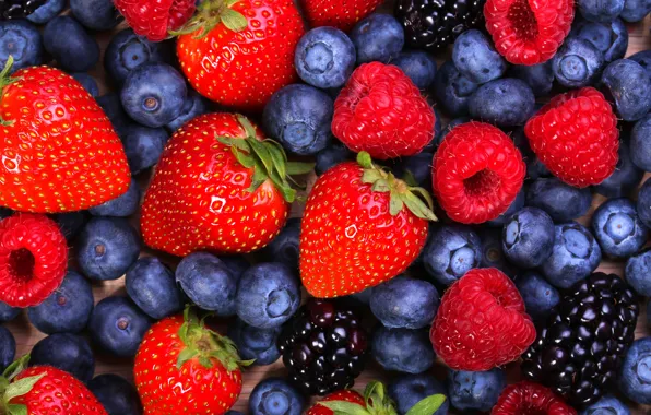 Picture berries, raspberry, blueberries, strawberry, BlackBerry, berries, blueberries, strawberries