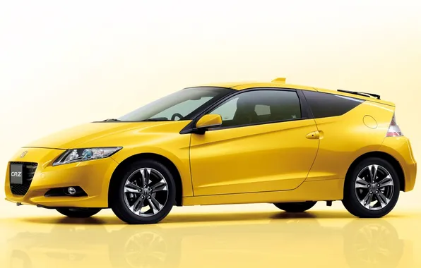 Picture yellow, background, honda, Honda, the front, cr-z, hatchback, black label
