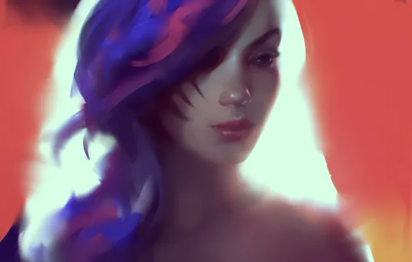 Picture girl, face, hair, girl