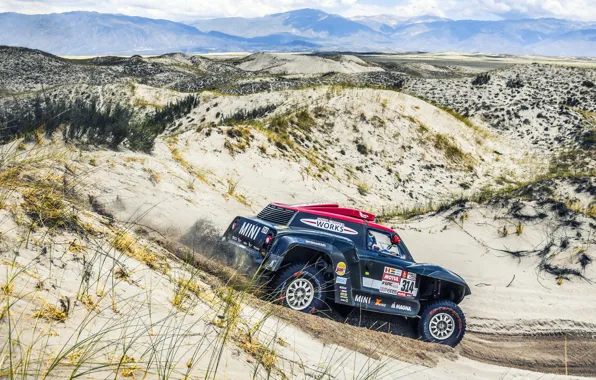 Sand, Mini, Black, Desert, Hills, Rally, Dakar, Dakar