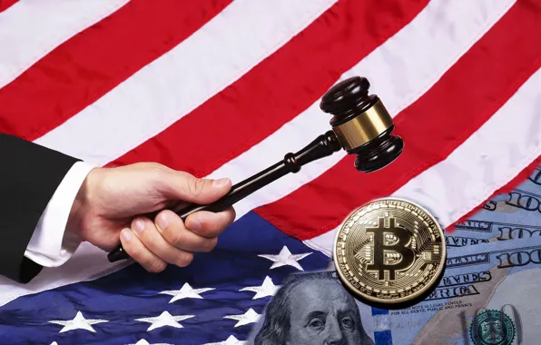 Picture flag, hammer, America, america, flag, bitcoin, bitcoin, hammer